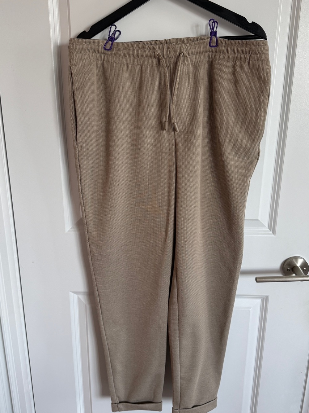 Zara Men's Drawstring Chinos in Taupe - Casual Straight Fit